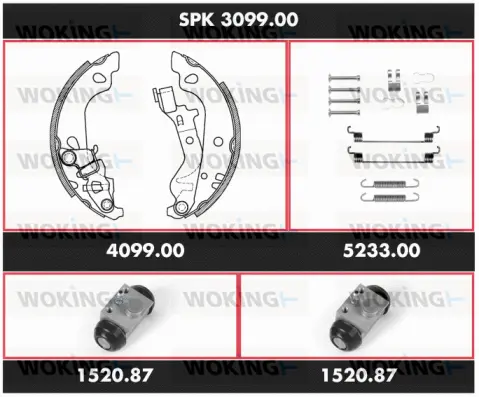 Brake Kit, drum brake (SPK 3099.00)