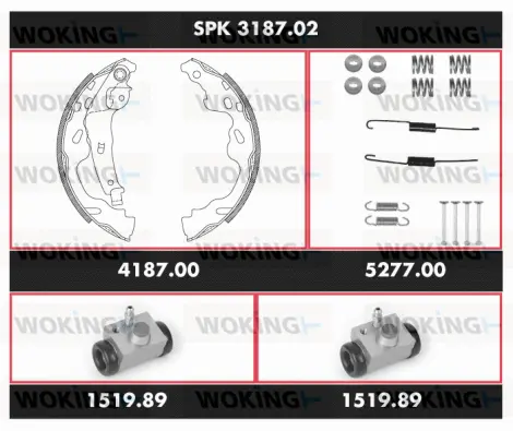 Brake Kit, drum brake (SPK 3187.02)