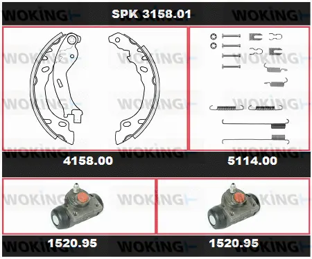 Brake Kit, drum brake (SPK 3158.01)