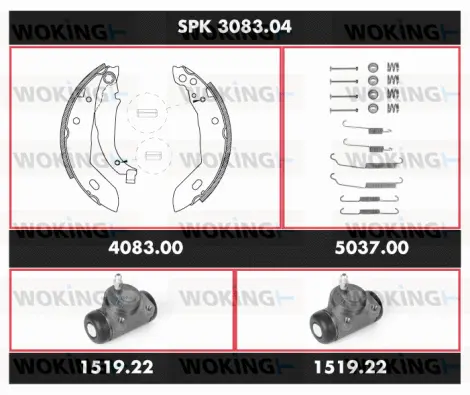 Brake Kit, drum brake (SPK 3083.04)