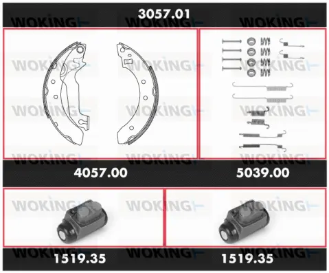 Brake Kit, drum brake (3057.01)
