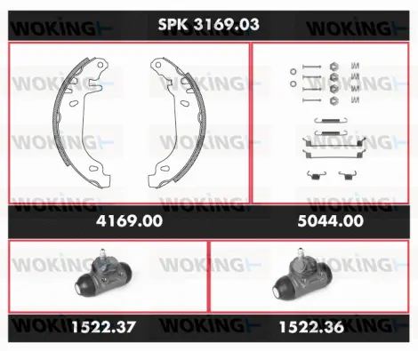 Brake Kit, drum brake (SPK 3169.03)