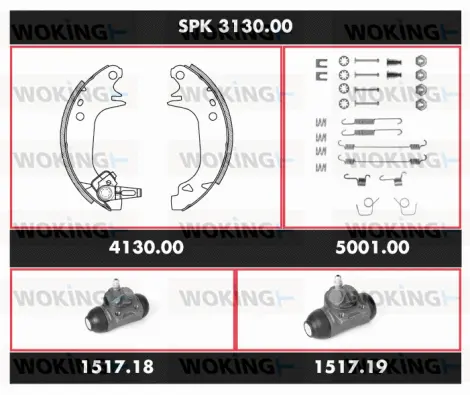 Brake Kit, drum brake (SPK 3130.00)