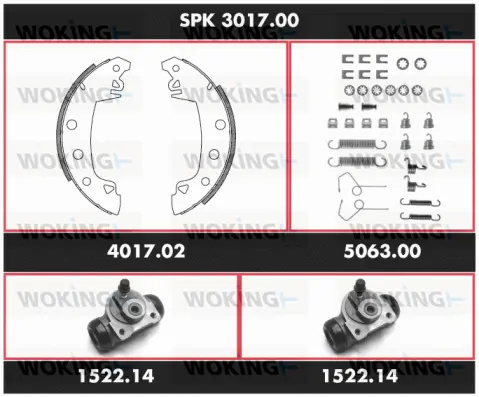 Brake Kit, drum brake (SPK 3017.00)