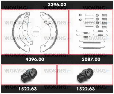 Brake Kit, drum brake (3396.02)