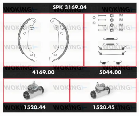 Brake Kit, drum brake (SPK 3169.04)