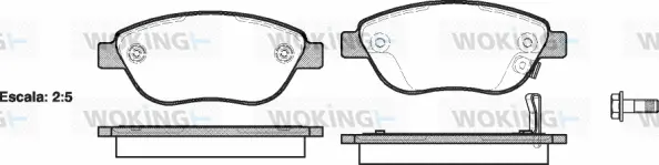 Brake Pad Set, disc brake (P9593.21)