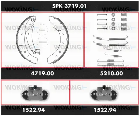 Brake Kit, drum brake (SPK 3719.01)