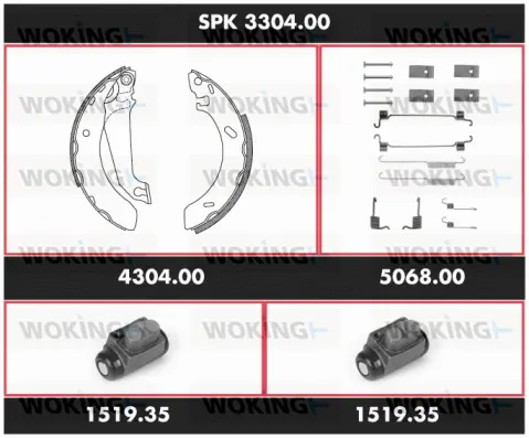 Brake Kit, drum brake (SPK 3304.00)