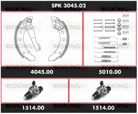 Brake Kit, drum brake (SPK 3045.02)
