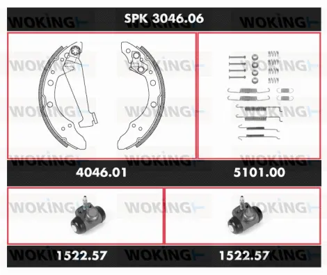 Brake Kit, drum brake (SPK 3046.06)