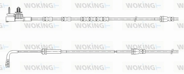 Warning Contact, brake pad wear (001196)