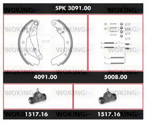 Brake Kit, drum brake (SPK 3091.00)