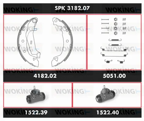 Brake Kit, drum brake (SPK 3182.07)