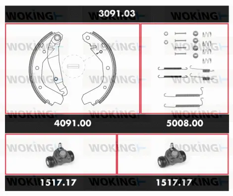 Brake Kit, drum brake (SPK 3091.03)