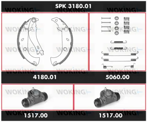 Brake Kit, drum brake (SPK 3180.01)