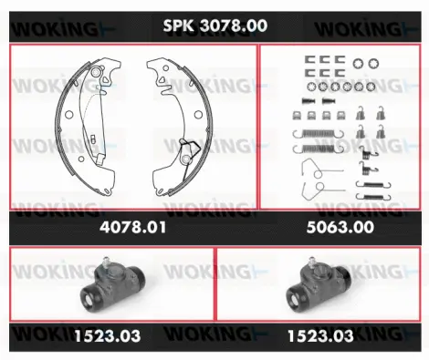 Brake Kit, drum brake (SPK 3078.00)