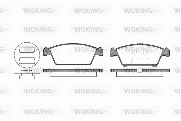 Brake Pad Set, disc brake (P5593.00)