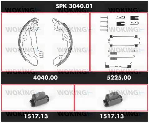 Brake Kit, drum brake (SPK 3040.01)