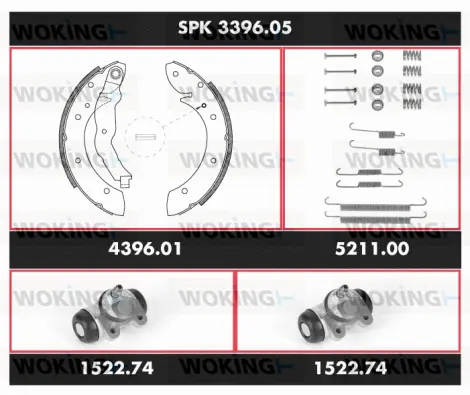 Brake Kit, drum brake (SPK 3396.05)