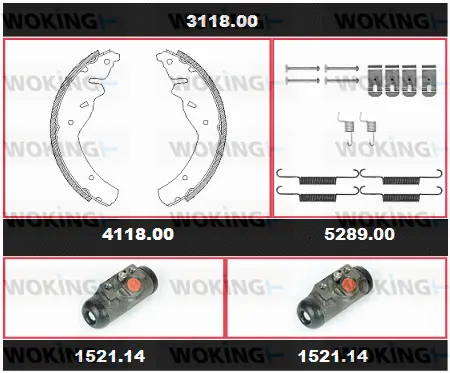 Brake Kit, drum brake (3118.00)