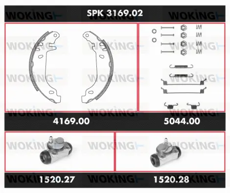 Brake Kit, drum brake (SPK 3169.02)