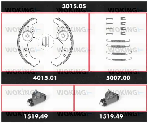 Brake Kit, drum brake (3015.05)