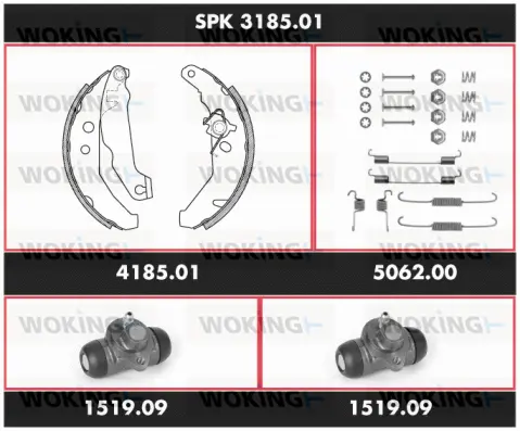 Brake Kit, drum brake (SPK 3185.01)