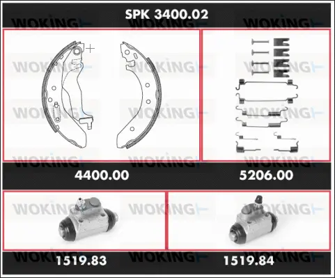 Brake Kit, drum brake (SPK 3400.02)