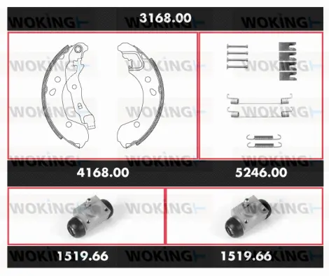 Brake Kit, drum brake (3168.00)