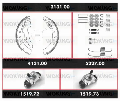 Brake Kit, drum brake (3131.00)