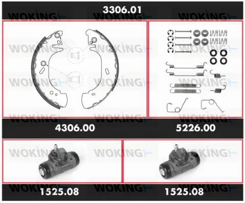 Brake Kit, drum brake (3306.01)