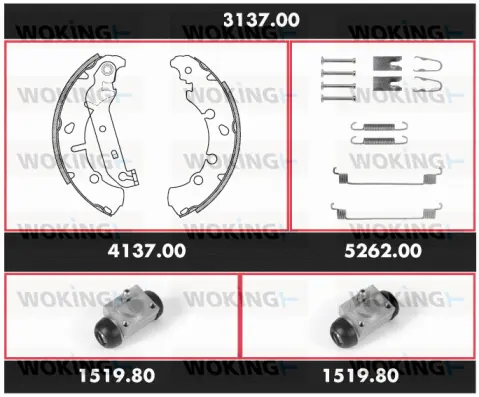 Brake Kit, drum brake (3137.00)