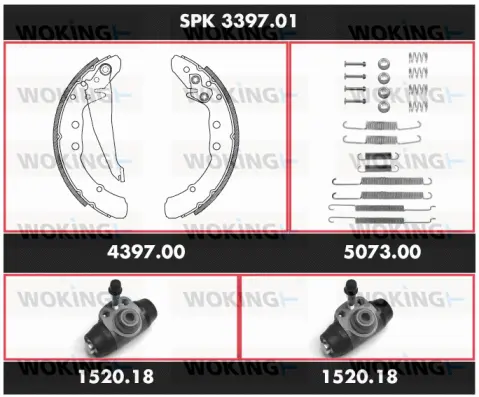 Brake Kit, drum brake (SPK 3397.01)