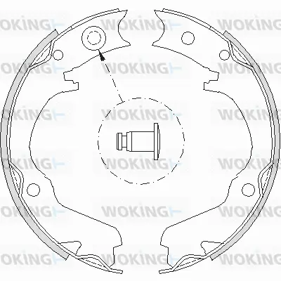 Brake Shoe, parking brake (Z4734.00)