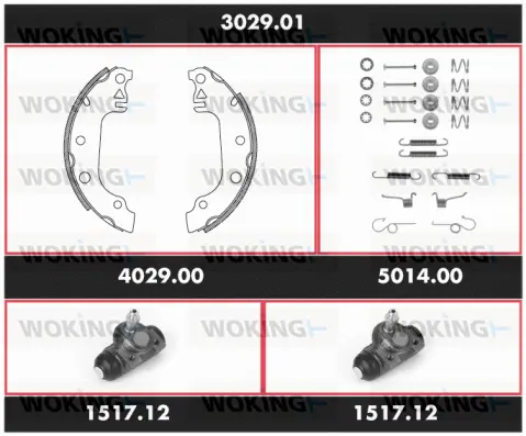Brake Kit, drum brake (3029.01)