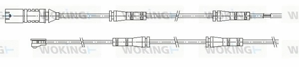 Warning Contact, brake pad wear (001198)