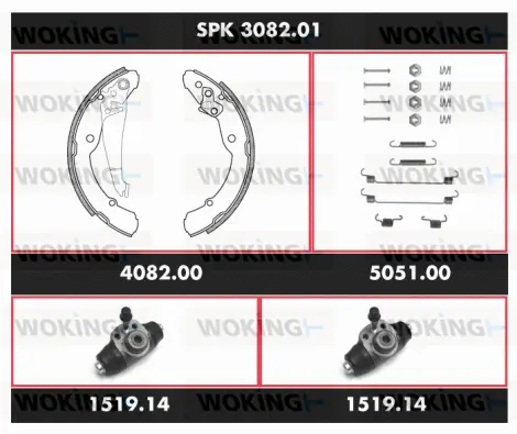 Brake Kit, drum brake (SPK 3082.01)