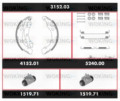 Brake Kit, drum brake (3152.03)