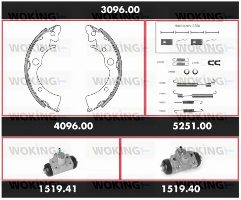 Brake Kit, drum brake (3096.00)