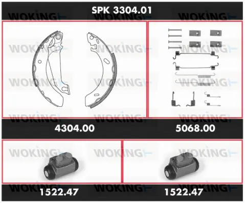 Brake Kit, drum brake (SPK 3304.01)