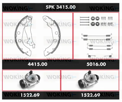Brake Kit, drum brake (SPK 3415.00)