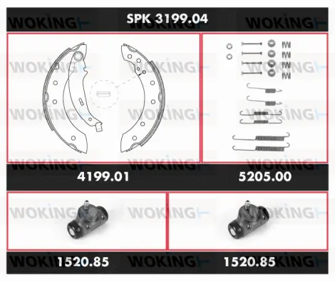 Brake Kit, drum brake (SPK 3199.04)