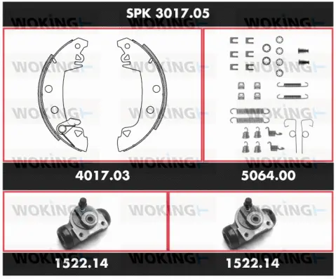 Brake Kit, drum brake (SPK 3017.05)