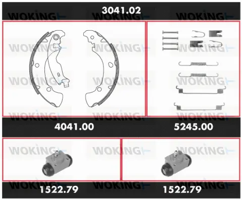 Brake Kit, drum brake (3041.02)