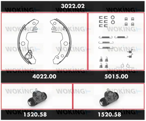 Brake Kit, drum brake (3022.02)