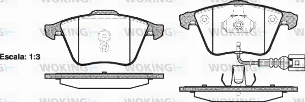 Brake Pad Set, disc brake (P8643.41)