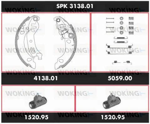 Brake Kit, drum brake (SPK 3138.01)