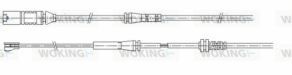 Warning Contact, brake pad wear (001200)