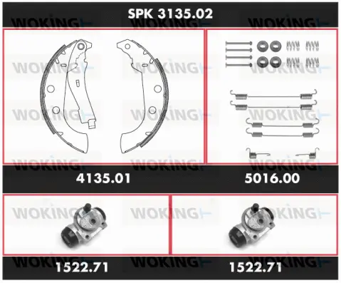 Brake Kit, drum brake (SPK 3135.02)
